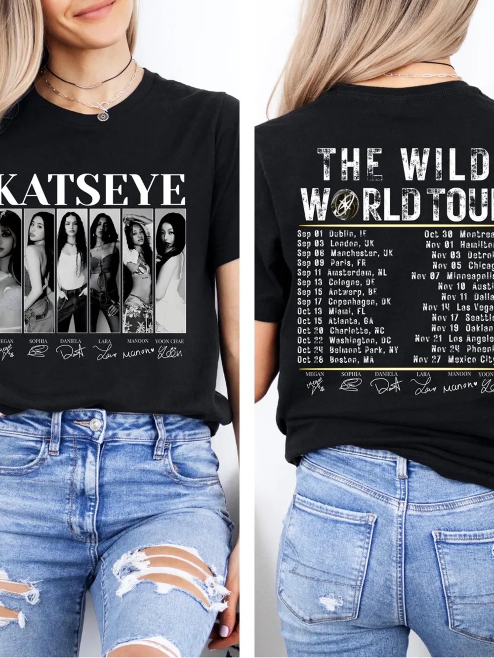 Katseye The Wild World Tour Shirt, Global Girl Group Tour Tee, Katseye T-Shirt